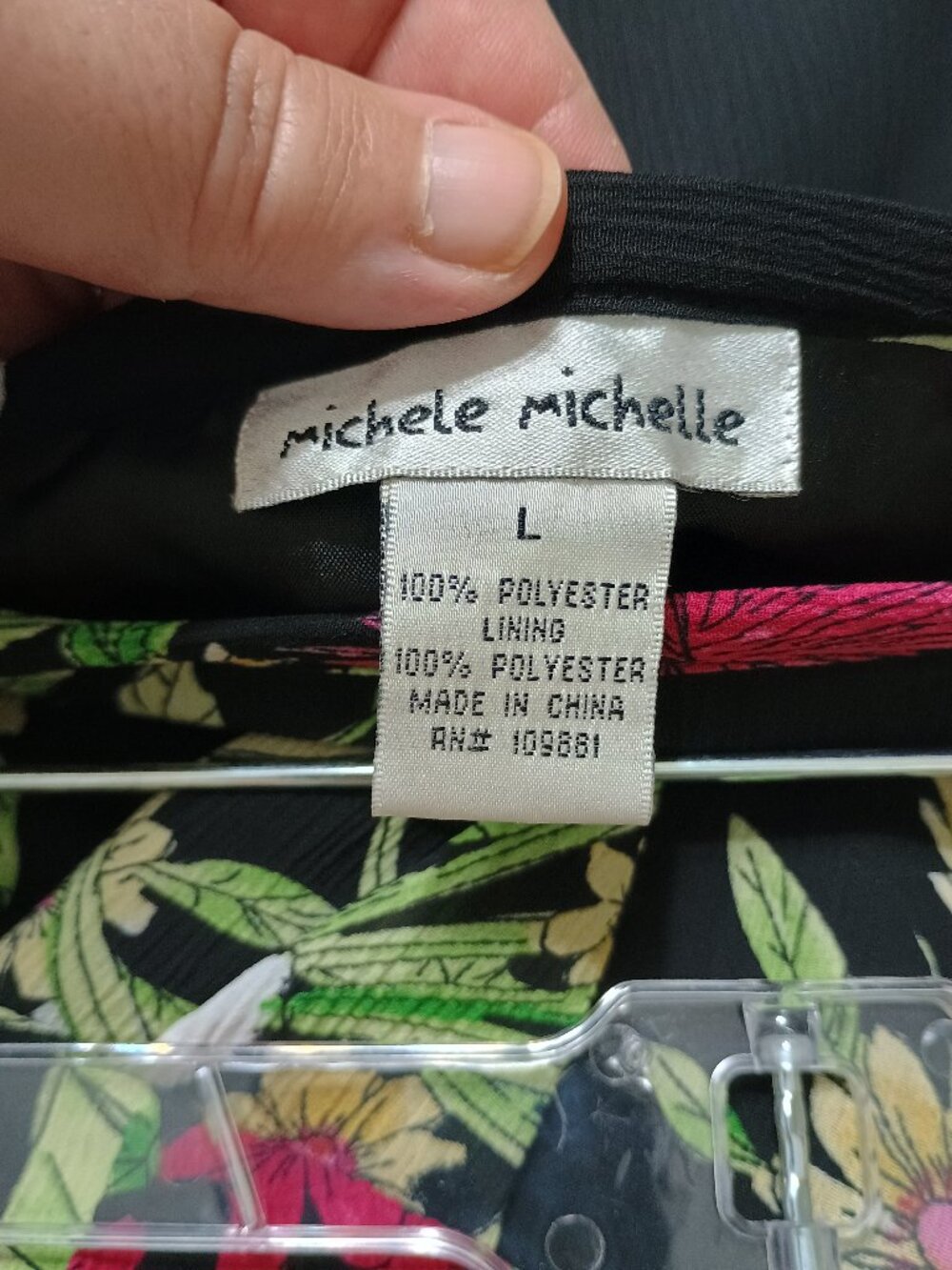 Michele Michelle Black Floral Midi Skirt Set Size Med/Lg - Picture 9 of 16